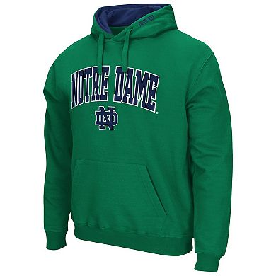Men's Colosseum Green Notre Dame Fighting Irish Arch & Logo 3.0 Pullover Hoodie
