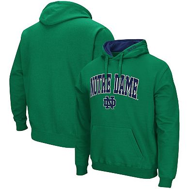 Men's Colosseum Green Notre Dame Fighting Irish Arch & Logo 3.0 Pullover Hoodie