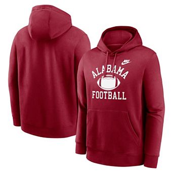Men's Nike Crimson Alabama Crimson Tide Legacy Football Icon Club Fleece Pullover Hoodie