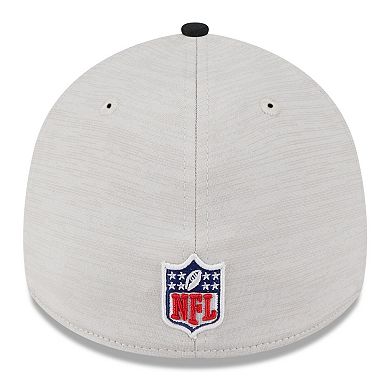 Men's New Era Stone/Black Philadelphia Eagles 2024 Sideline Historic 39THIRTY Flex Hat