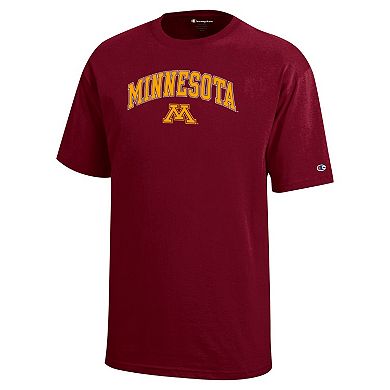 Youth Champion Maroon Minnesota Golden Gophers Arch Over Logo T-Shirt