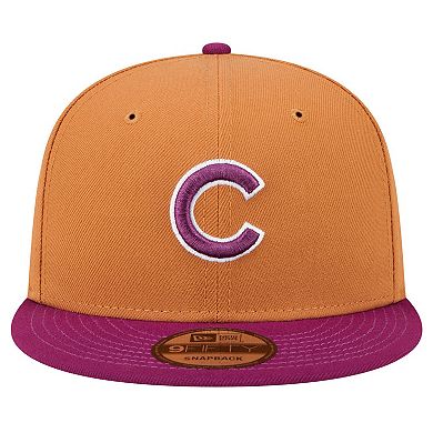 Men's New Era Brown/Purple Chicago Cubs Color Pack Two-Tone 9FIFTY Snapback Hat