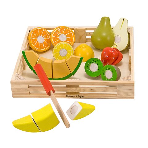 Детские игрушки Melissa & Doug Cutting Fruit Set - Wooden Play Food Kitchen Accessory, Multi