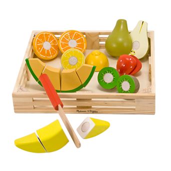 Melissa & Doug Cutting Fruit Set - Wooden Play Food Kitchen Accessory, Multi