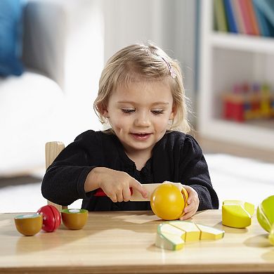 Melissa & Doug Cutting Fruit Set - Wooden Play Food Kitchen Accessory, Multi