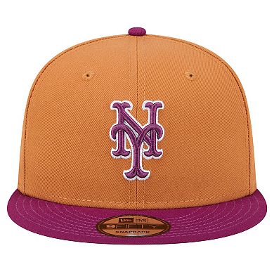 Men's New Era Brown New York Mets Color Pack Two Tone 9FIFTY Snapback Hat