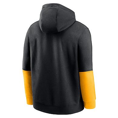Men's Nike Black/Gold Iowa Hawkeyes Sideline Club Pullover Hoodie