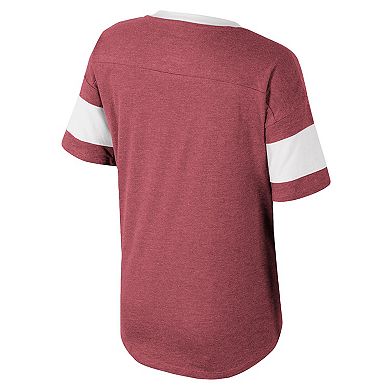 Girls Youth Colosseum Crimson Oklahoma Sooners Frontier Tie Front T-Shirt