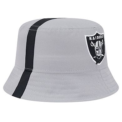 Men's New Era Gray Las Vegas Raiders Helmet Bucket Hat