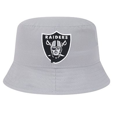 Men's New Era Gray Las Vegas Raiders Helmet Bucket Hat