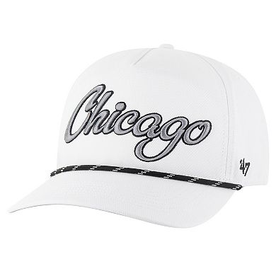 Men's '47 White Chicago Cubs Overhand Speckle Hitch Rope Adjustable Hat