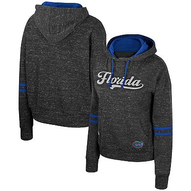 Women's Colosseum Charcoal Florida Gators Catherine Speckle Pullover Hoodie