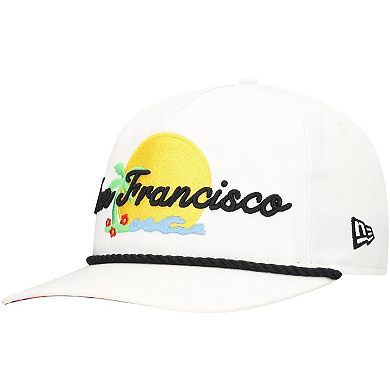 Men's New Era White San Francisco Giants Paradise Golfer Adjustable Hat