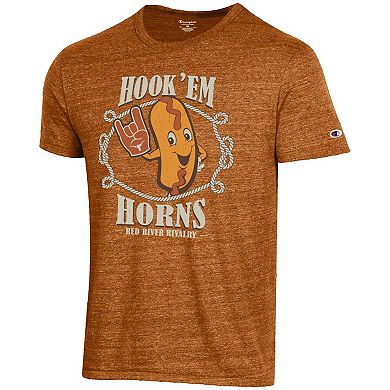 Men's Champion Texas Orange Texas Longhorns Red River Rivalry Tri-Blend T-Shirt