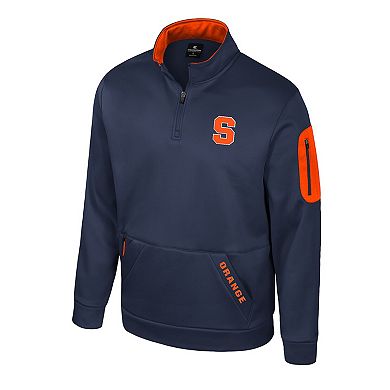 Men's Colosseum Navy Syracuse Orange Mainframe Quarter-Zip Fleece Jacket