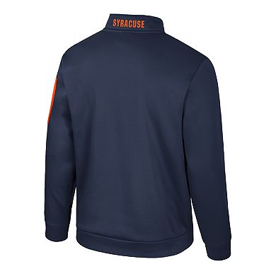 Men's Colosseum Navy Syracuse Orange Mainframe Quarter-Zip Fleece Jacket