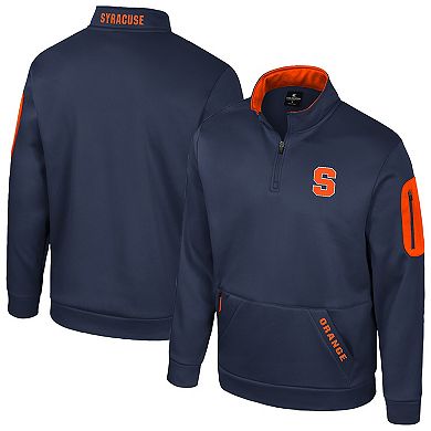 Men's Colosseum Navy Syracuse Orange Mainframe Quarter-Zip Fleece Jacket