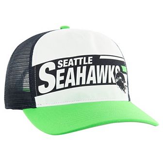 Youth '47 White/Neon Green Seattle Seahawks Trucker Adjustable Hat
