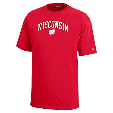 Youth Champion Red Wisconsin Badgers Arch Over Logo T-Shirt