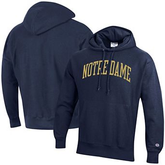 Men's Champion Navy Notre Dame Fighting Irish Team Arch Reverse Weave Pullover Hoodie