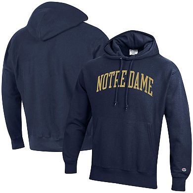 Men's Champion Navy Notre Dame Fighting Irish Team Arch Reverse Weave Pullover Hoodie