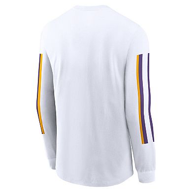 Men's Nike White LSU Tigers Local Spirit Slogan Long Sleeve T-Shirt