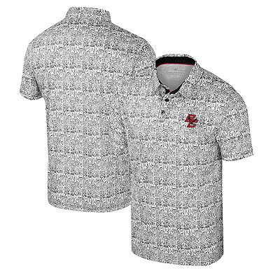 Men's Colosseum Black Boston College Eagles It's Time! Allover Print Polo