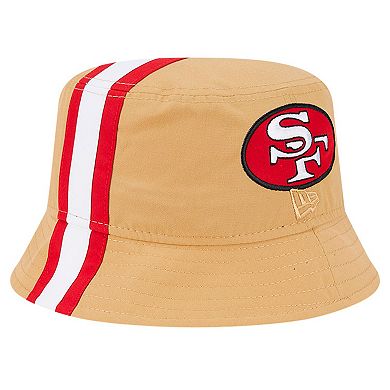 Men's New Era Gold San Francisco 49ers Helmet Bucket Hat