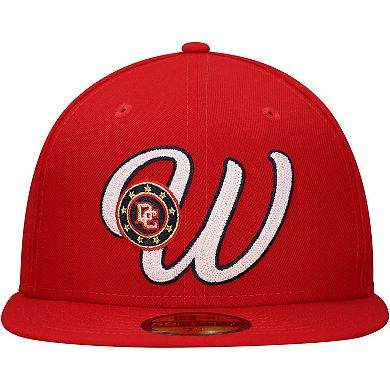 Men's New Era Red Washington Nationals Duo Logo 2.0 59FIFTY Fitted Hat