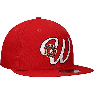 Men's New Era Red Washington Nationals Duo Logo 2.0 59FIFTY Fitted Hat