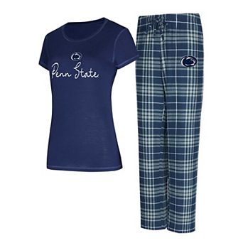 Women's Concepts Sport Navy Penn State Nittany Lions Vector T-Shirt & Flannel Pants Sleep Set