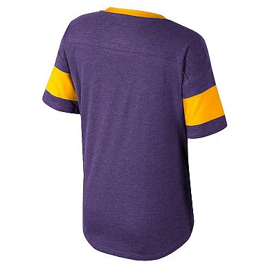 Girls Youth Colosseum Purple LSU Tigers Frontier Tie Front T-Shirt