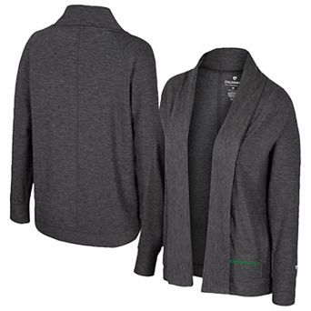 Women's Colosseum Charcoal Oregon Ducks��Dash Cardigan