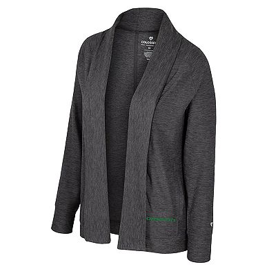 Women's Colosseum Charcoal Oregon Ducks Dash Cardigan