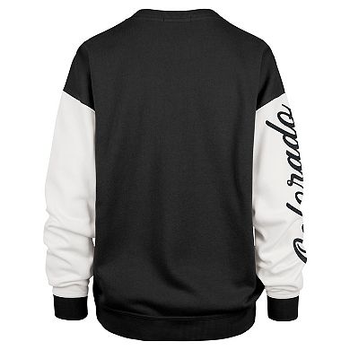 Women's '47 Black Colorado Buffaloes Double Header Rise Andie Pullover Sweatshirt