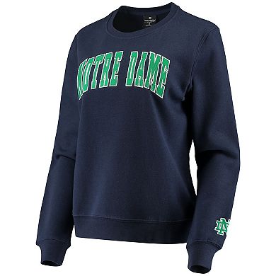 Women's Colosseum Navy Notre Dame Fighting Irish Campanile Pullover Sweatshirt