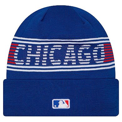 Men's New Era Royal Chicago Cubs Authentic Collection Cuffed Knit Hat