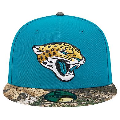 Men's New Era Teal Jacksonville Jaguars Active Two-Tone Camo 59FIFTY Fitted Hat