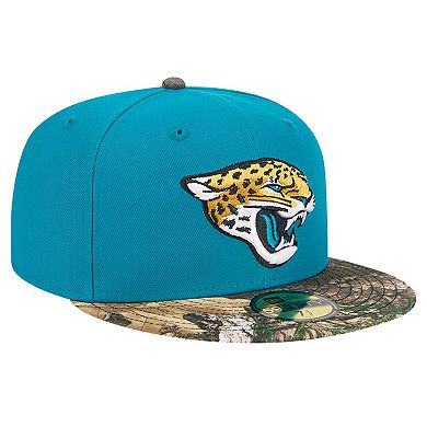 Men's New Era Teal Jacksonville Jaguars Active Two-Tone Camo 59FIFTY Fitted Hat