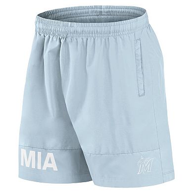 Men's Fanatics Light Blue Miami Marlins Elements Swim Shorts