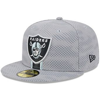Men's New Era Gray Las Vegas Raiders 2024 Sideline 59FIFTY Fitted Hat