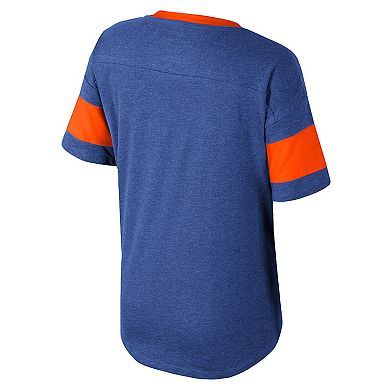 Girls Youth Colosseum Royal Florida Gators Frontier Tie Front T-Shirt