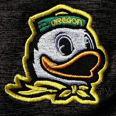 Men's Colosseum Heathered Black Oregon Ducks Big & Tall Down Swing Polo