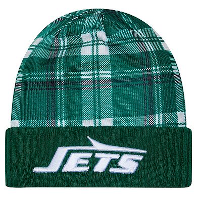 Men's New Era Green New York Jets Sideline Statement Cuffed Knit Hat