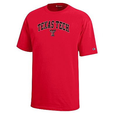 Youth Champion Red Texas Tech Red Raiders Arch Over Logo T-Shirt