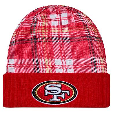 Men's New Era Scarlet San Francisco 49ers Sideline Statement Cuffed Knit Hat
