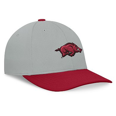 Men's Top of the World Gray/Cardinal Arkansas Razorbacks Mick Flex Hat
