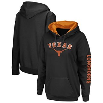 Women's Colosseum Black Texas Longhorns Loud and Proud Pullover Hoodie