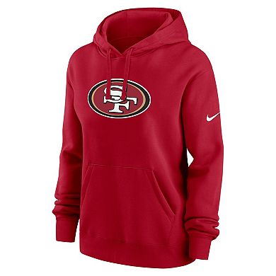 Women's Nike Scarlet San Francisco 49ers Club Fleece Pullover Hoodie