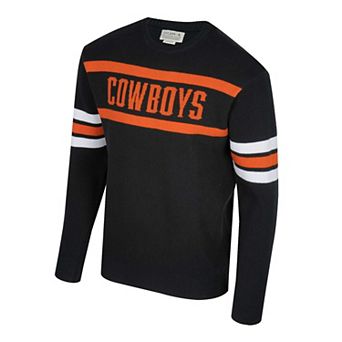 Unisex Uscape Apparel Black Oklahoma State Cowboys Renew Knit Vintage Pullover Sweater